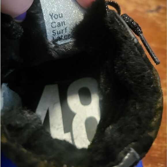 P448 Skater Womens Sneaker Black Brown Faux Leather Handmade Italy US 8.5 NIB - Picture 11 of 15